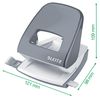 Leitz Hole Punch, 30 Sheets, Guide Bar with Format Markings, Metal, NeXXt Range, 50082016 - Yellow