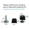 sourcingmap Adjustable Leveling Feet 25 x 25mm Inserts Furniture Table Glide 4 Pcs
