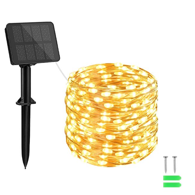 cshare Solar LED String Lights, LED Illumination Lights, 100 LEDs, 10 Meters, IP65 Waterproof, 8 Lighting Modes, Automatic Night Lighting, Camping, Garland Lights, LED Illumination Lights, Outdoor,