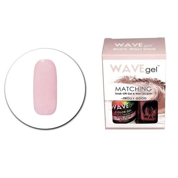 WAVEGEL Soak-0ff Gel & Nail Lacquer Matching Duo Set - Trolly Good - WCG75-75 I 0.5 Oz