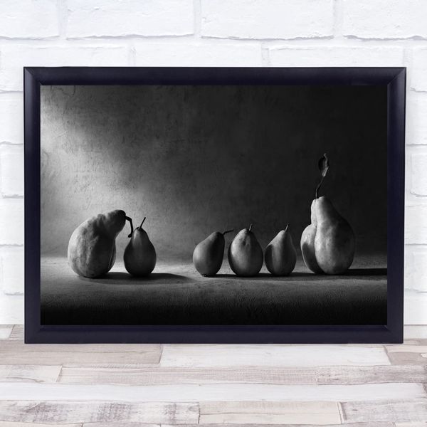 Fingerprint Designs Conceptual Concept Pears Fruits Alignment Black & White Shadow Light Print