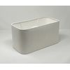 Cream Off White Textured 100% Linen Rounded Rectangle Lampshade