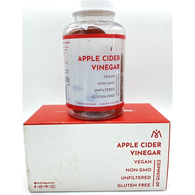 Mela Apple Cider Vinegar Dietary Supplement - 60 Gummies