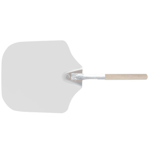 American Metalcraft 2814 28" Aluminum Pizza Peel with 12" Wood Handle, 14" x 16" Large Blade