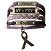 Infinity Collection Cancer Awareness Purple Ribbon Bracelet, Pancreatic Cancer Bracelet, Awareness Bracelet