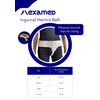 FlexaMed Left Side Inguinal Groin Hernia Truss with Compression Pad White - X-Large