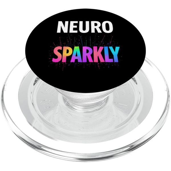NEURO SPARKLY Bold Typography, Colorful PopSockets PopGrip for MagSafe