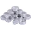 Choccor Aluminum Cans, Cream Case, Bead Case, Cosmetics, Subdivision, Silver, With Window, Set of 12, 1.0 fl oz (30 ml)