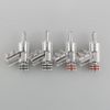 Replace 4 Crystal Transparent Rhodium Plated Locking Speaker Cable Adapter Banana Plug Connectors