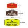 Fancy No Soliciting Please Go Away Sign (Black/Silver) - Medium