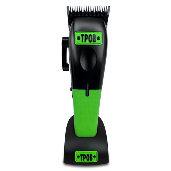 TPOB Play Barber Hair Clippers for Men 7500 RPM with Rubber Green/Black/Pink Grips