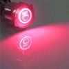 ESUPPORT 12V Car Vehicle Blue LED Light Main Beam Push Button Stainless Steel Toggle Switch Socket Plug Wire 19mm