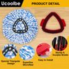 Ucoolbe Spin Mop Replacement Heads for O Cedar RinseClean 2-Tank System, 4 Pack Microfiber Mop Refill Heads, Include 4 Mop Heads and 1 Mop Brush