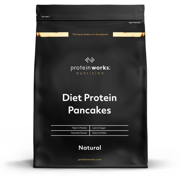 Protein Works - Diet Protein Pancake Mix | 135 Calories Per Serving | Low Sugar Protein Pancake Mix | High Protein Breakfast | 12 Servings | Natural | 500g