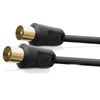 CABLEPELADO 5 Metre Black 75 Ohm Aerial Cable for TV Decoder HDTV DVB-T2/C/S Radio