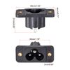 sourcing map C6 Panel Mount Plug Adapter AC 250V 2.5A/5A 3Pins IEC Inlet Module Plug Power Connector Socket Straight 5pcs