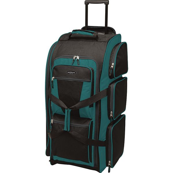 Travelers Club Luggage Rolling Duffel, Teal, 30"