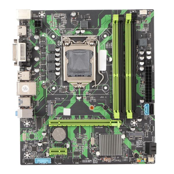 Bewinner LGA 1155 Motherboard, 6Gbps DDR3 Motherboard for B75, PCI EX16 /USB 3.0/SATA 3.0/M.2 /HDMI/VGA Interface, ATX Motherboard for Mining