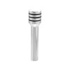 X AUTOHAUX 2pcs Car Door Lock Knobs Interior Aluminum Alloy Silver Tone