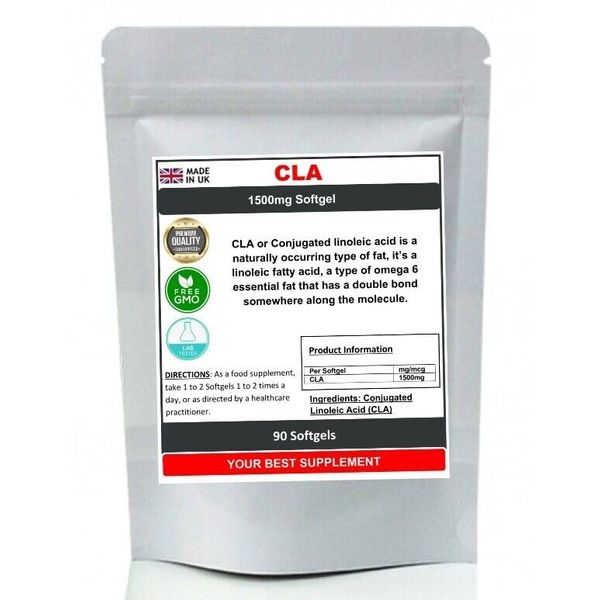 CLA 1500mg Softgel Capsules (Conjugated Linoleic Acid) High Strength 120