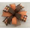 10' Fall Plaid Wreath Bow, Fall Farmhouse Bow, Fall Lantern Bow - Handmade