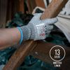 Scan Cut Resistant Level D Gloves, PU Palm, Conforms to EN 388, Size XL