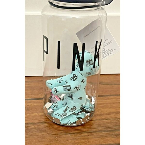 Pink Victoria's Secret Special Edition Water Bottle 32 oz. + Mini Mini Aqua Dog