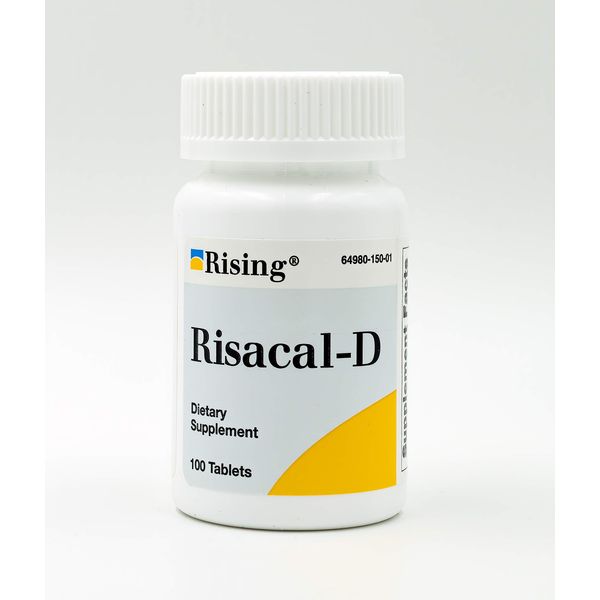 Rising Pharma - Risacal-d - Vitamin D3 & Calcium Supplement - 100 tablets