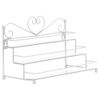 Marketero Metal Nail Polish Stand Organiser Holder Rack 3 Tiers, Nail Varnish Cosmetic Makeup Organiser Stand Storage Display White