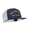 Catch Release Fly Fishing Embroidered Mesh Cap - Navy White OSFM