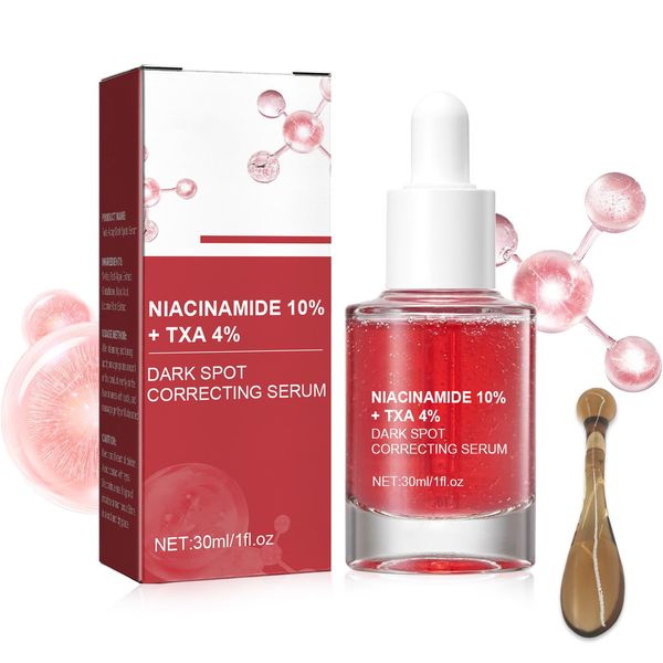 ThrivingAura Dark Spot Correcting Serum,Niacinamide Serum, Tranexamic Acid Serum,Dark Correcting Serum,10% Niacinamide+4% Tranexamic Acid,Removes Acne Scars and Evens Skin Tone,Fragrance-Free