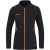 JAKO Damen polyesterjas Polyesterjacke Challenge, schwarz/neonorange, 36 EU