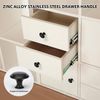 profiwoab Pack of 10 Door knob Black Cupboard knobs Metal Black Drawer knobs Round
