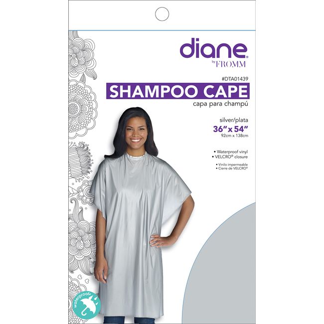 Diane Shampoo Cape, Silver, 36 x 54 Inches