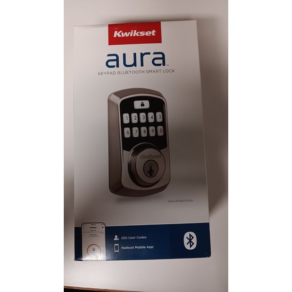 KWIKSET AURA DOOR LOCK, # 942 BLE DB 15 SMT TPR RCALFD.$ 89.00, NEW.