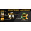PREXISO Rechargeable 360° Self Leveling Green Laser Level with Tripod Automatic