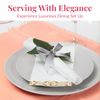 Prestee Linen Feel Dinner Napkins - Disposable Thanksgiving Napkins and Hand Towels for Bathroom - Ideal for Events, Dinners, and Parties - Soft and Durable Quality, Pack of 50, 7.8 x 4.25 Inches