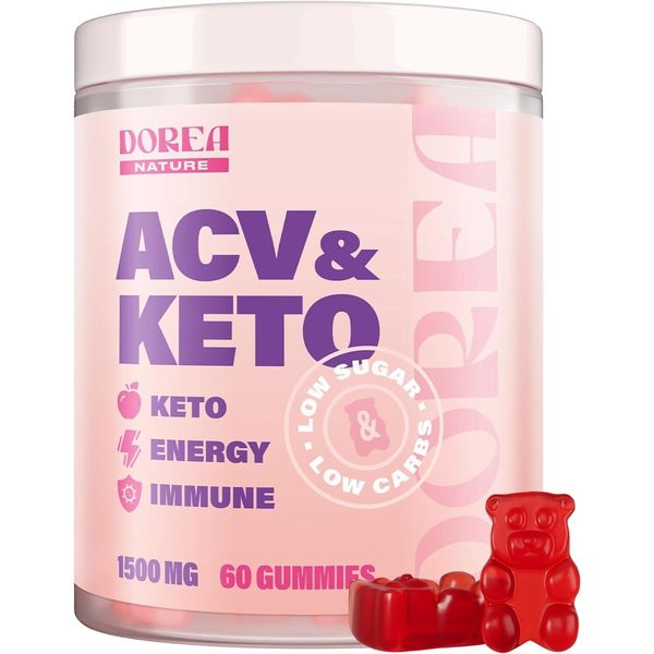 05/25 DN Dorea Nature ACV Keto Gummies 1500 mg - Low Carbs Low Sugar Apple Cider