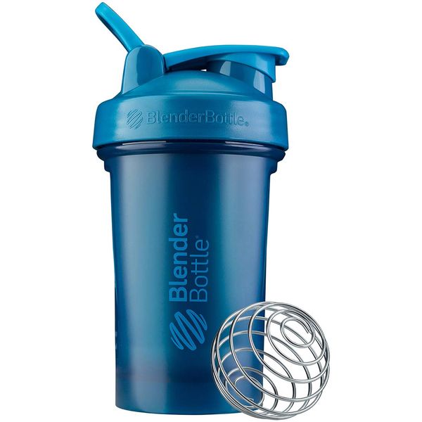 BlenderBottle Classic V2 Shaker Bottle Perfect for Protein Shakes and Pre Workout, 20-Ounce, Ocean Blue