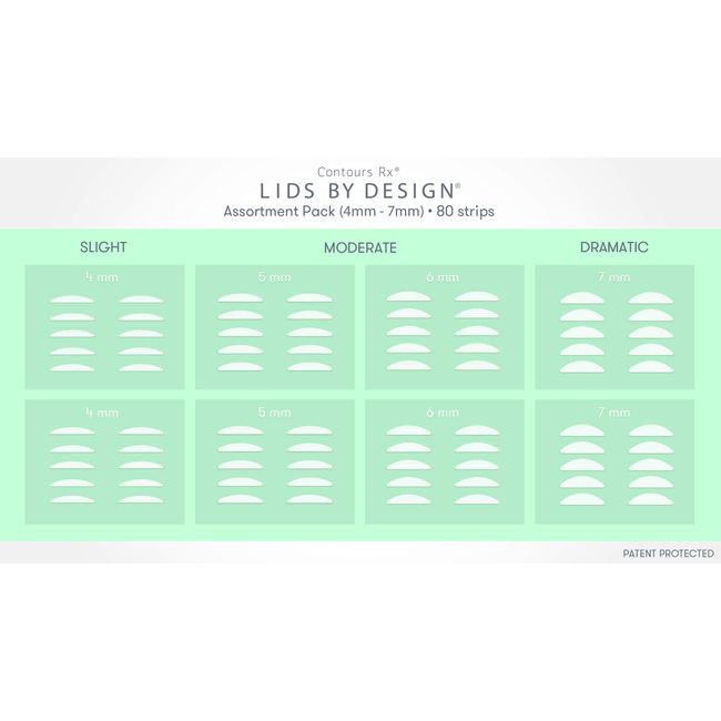 LIDS BY DESIGN Assortment Pack (4mm - 7mm) Eyelid Correcting