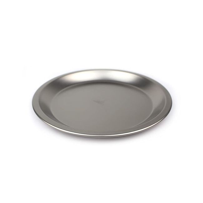 PEAKS&TREES Outdoor Camping Plate, Titanium, Plate, 7.3 inches (18.5 cm), Made in Japan, Flatware, Round Shape, Solo Can, Barbecue, Peaks & Trees