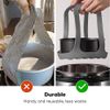 ddLUCK 3Qt Pressure Cooker Sling, Silicone Bakeware Sling for 3Qt Instant Pot, Multi-function Cooker Anti-scalding Bakeware Lifter Steamer Rack，BPA-Free Silicone Egg Steamer Rack (Gray)