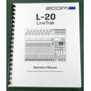 Zoom L-20 Operation Manual: Comb Bound & Protective Covers!