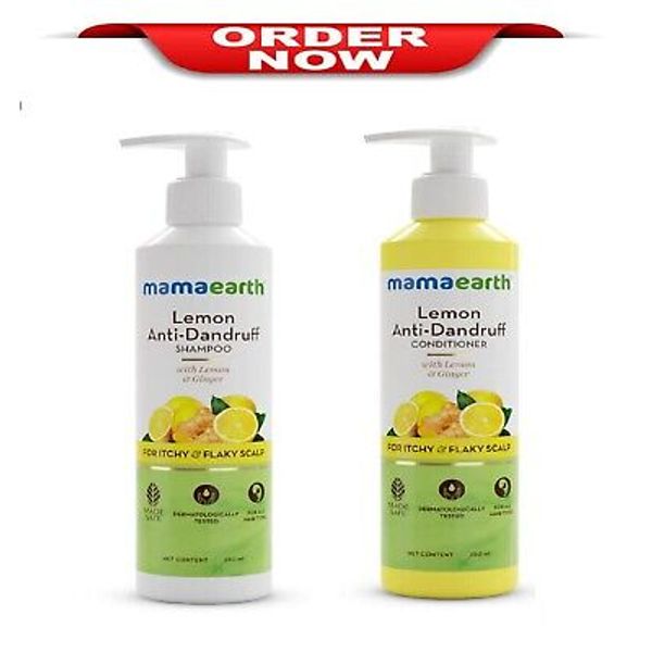 Mamaearth Lemon Anti-Dandruff Shampoo and Conditioner 250 ml