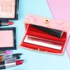 Healifty 3PCS Lipstick Case Classic Woven Satin Lipstick Holder Cosmetic Storage Organizer with Mirror for Women Girls
