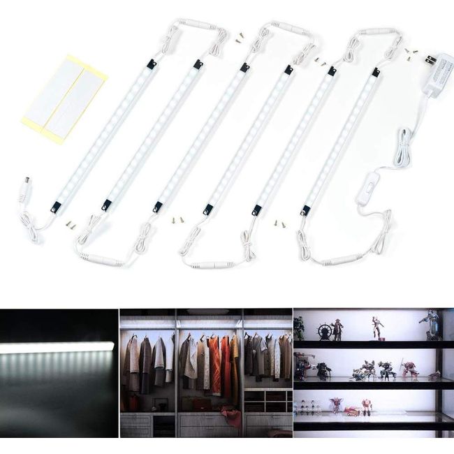 LED Detolph Lighting Stick Lights Figure Lights Display Lights for Display Case LED Under Shelf LED Lights Set of 6 - Daylight (6000K)