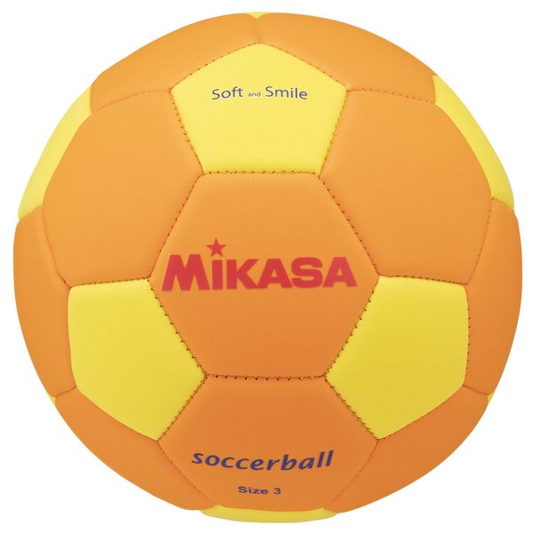 MIKASA Smile Soccer Ball No. 4 (For Elementary School Students) Machine Sewn Orange/Yellow STPEF4-OY Recommended Internal Pressure 0.20-0.30 (kgf/cm))