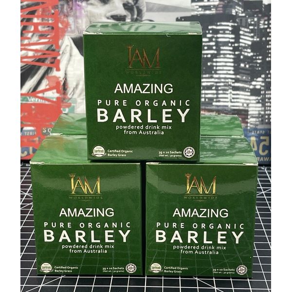 IAM WORLDWIDE AMAZING PURE ORGANIC BARLEY-50 Sachet Or 5 Boxes