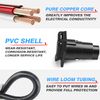 MICTUNING 4-Way Flat to 7-Way Round Blade Trailer Adapter Wiring Plug Connector with Mounting Bracket