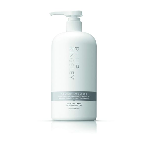 PHILIP KINGSLEY No Scent No Colour Shampoo for Sensitive Delicate Scalps Daily Use Gentle Cleansing Shampoo Unscented Fragrance-Free Color-Free Vegan-Friendly for All Hair Types, 33.8 oz